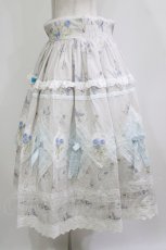 画像2: Blessing Cat（海外ロリータブランド） / 刺繍スカート XL ブルー H-26-08-15-010-PU-SK-NS-ZH (2)