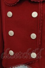 画像4: Le Miroir / ファー襟付きショートコート XL レッド H-26-08-15-023-LO-BL-NS-ZH (4)