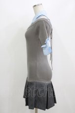 画像2: Darich / シャツドッキングオフショルプリーツミニワンピース Free-L グレー H-26-08-15-025-LO-OP-NS-ZH (2)
