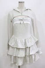 画像1: Bubbles / バイカラースウェットワンピース M ライトグレー H-26-08-15-026-LO-OP-NS-ZH (1)