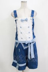 画像1: 之森（海外ロリータブランド） / サロペット XL ブルー H-26-08-16-033-PU-OP-NS-ZH (1)