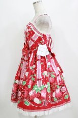 画像2: Angelic Pretty / 摘みたていちごジャンパースカートSet Free レッド H-26-08-16-001-AP-OP-NS-ZH (2)