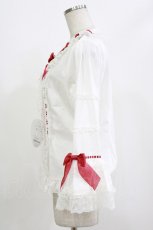 画像2: BABY,THE STARS SHINE BRIGHT / Le Ruban Ombre Roseブラウス Free オフ白/エンジ H-26-08-16-048-BA-BL-NS-ZH (2)