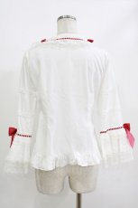 画像3: BABY,THE STARS SHINE BRIGHT / Le Ruban Ombre Roseブラウス Free オフ白/エンジ H-26-08-16-048-BA-BL-NS-ZH (3)
