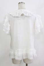 画像3: CRUCIS・南十字（海外ロリータブランド） / レースブラウス M 白/半袖 H-26-08-16-052-LO-BL-NS-ZH (3)