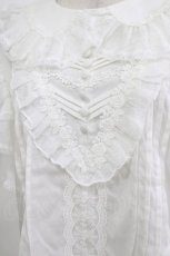 画像4: CRUCIS・南十字（海外ロリータブランド） / レースブラウス M 白/半袖 H-26-08-16-052-LO-BL-NS-ZH (4)