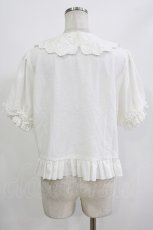 画像3: Flower Bouquet（海外ロリータブランド） / うさぎ刺繍ブラウス XXL 白 H-26-08-16-054-PU-BL-NS-ZH (3)