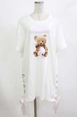 画像1: Honey Cinnamon / シナモンくんレースアップTシャツ Free 白 H-26-08-16-055-LO-TS-NS-ZH (1)