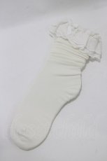 画像1: axes femme POETIQUE / コットンレースフリルソックス  白 H-26-08-16-061-AX-ZA-NS-ZH (1)