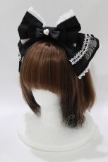 画像1: Angelic Pretty / Powder Heartカチューシャ  ブラック H-26-08-16-077-AP-AC-NS-ZH (1)