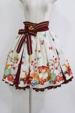 画像1: metamorphose / 春告げ鳥の恋うららスカート Free オフ白系 H-26-08-16-011-ME-SK-NS-ZH (1)