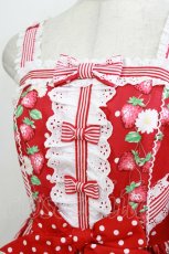 画像6: Angelic Pretty / 摘みたていちごジャンパースカートSet Free レッド H-26-08-16-001-AP-OP-NS-ZH (6)