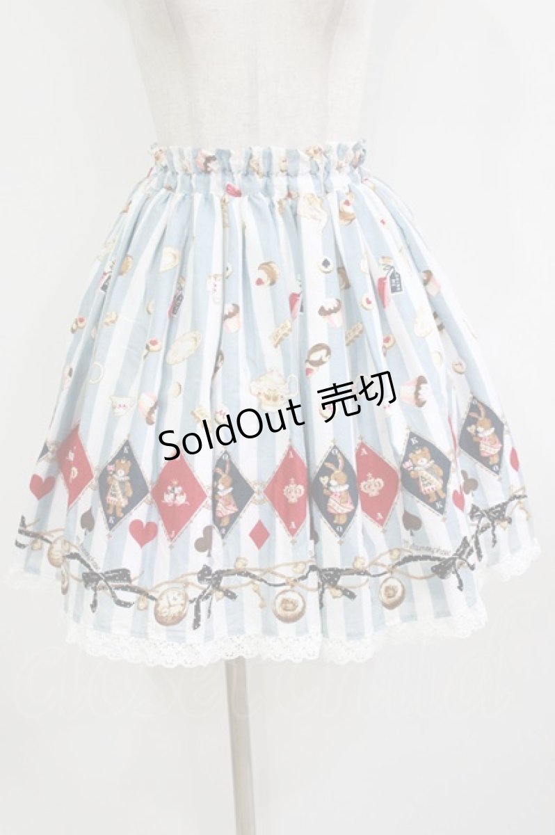 画像1: metamorphose / おかしなくにのTea Partyミニスカート Free サックス H-26-08-16-020-ME-SK-NS-ZH (1)