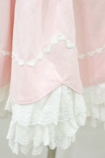 画像3: 銀杏指針（海外ロリータブランド） / フリルスカート L ピンク H-26-08-17-043-LO-SK-NS-ZH (3)