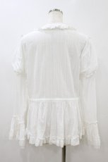 画像2: ALONE御花園（海外ロリータブランド） / フィッシュテールブラウス XL 白 H-26-08-17-053-LO-BL-NS-ZH (2)