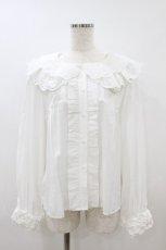 画像1: Flower Bouquet（海外ロリータブランド） / うさぎ刺繍ブラウス XL 白 H-26-08-17-054-LO-BL-NS-ZH (1)