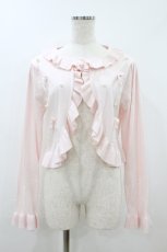 画像1: Alice Mashiro / TT*MAAリボンニット ボレロ L ピンク H-26-08-17-058-LO-TO-NS-ZH (1)