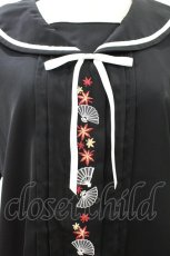 画像3: axes femme / 扇子×紅葉刺繍セーラーブラウス Free ブラック H-26-08-17-063-AX-BL-NS-ZH (3)