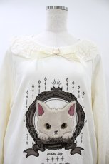 画像3: Hoshibako Works / 猫とまどろむ日々 ビッグアップリケニットソー Free アイボリー H-26-08-17-013-LO-OP-NS-ZH (3)
