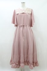 画像1: m petit by misako / TT*AOKレースセーラーワンピース 3L ピンク H-26-08-17-016-LO-OP-NS-ZH (1)