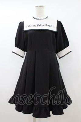 Preview of 闇刺繍デザインワンピース L ブラック