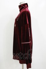画像2: LISTEN FLAVOR / キャットアイベロアハーフジッププルオーバー  ガーネット H-26-08-19-1027-PU-TO-AK-ZH (2)