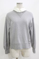 画像1: Jane Marple Dans Le Salon / Luana fleece shirt-collar sweatshirt M グレー H-26-08-19-1038-JM-SK-AK-ZH (1)