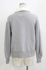 画像2: Jane Marple Dans Le Salon / Luana fleece shirt-collar sweatshirt M グレー H-26-08-19-1038-JM-SK-AK-ZH (2)