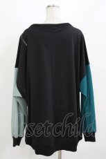画像3: Ozz conte / アシメZIPトップス  黒×緑 H-26-08-19-1042-OO-TO-AK-ZH (3)