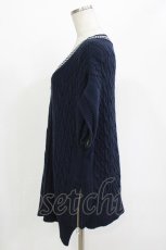 画像2: Jane Marple Dans Le Salon / Cotton slab yarn tilden vest M ネイビー H-26-08-19-1046-JM-TO-AK-ZH (2)