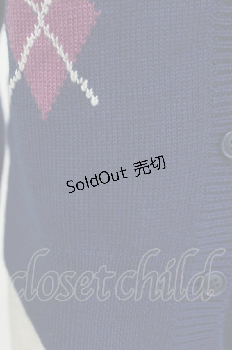 画像4: Jane Marple / クラウンアーガイル2Way編み込みニット M ネイビー H-26-08-19-1047-JM-TO-AK-ZH (4)