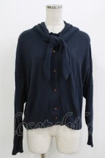 画像1: Jane Marple Dans Le Salon / Cotton cashmere bow ribbon hoodie M ネイビー H-26-08-19-1055-JM-TO-AK-ZH (1)