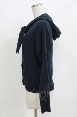 画像2: Jane Marple Dans Le Salon / Cotton cashmere bow ribbon hoodie M ネイビー H-26-08-19-1055-JM-TO-AK-ZH (2)