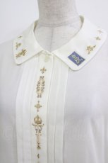 画像4: Jane Marple / Royalモチーフembroideryブラウス M オフ H-26-08-19-1056-JM-BL-AK-ZH (4)