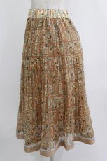 画像2: Jane Marple / Alphabet chromos sheer tuck skirt M カフェラテ H-26-08-19-1007-JM-SK-AK-ZH (2)