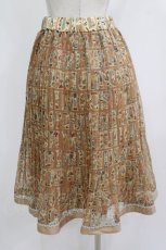 画像3: Jane Marple / Alphabet chromos sheer tuck skirt M カフェラテ H-26-08-19-1007-JM-SK-AK-ZH (3)