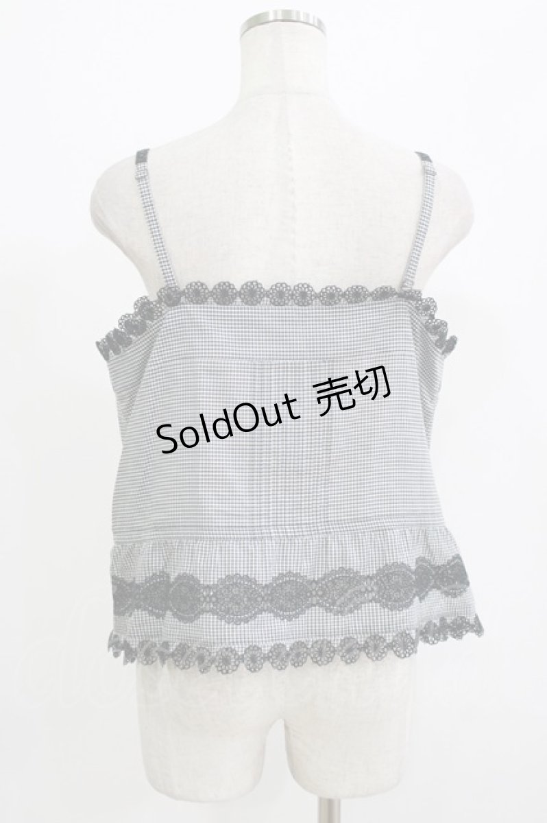 画像3: Jane Marple / Folklore lace camisole M ブラックチェック H-26-08-19-1063-JM-TO-AK-ZH (3)