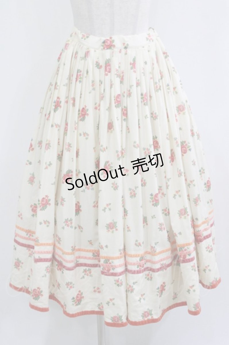 画像1: Jane Marple Dans Le Salon / Rosy diary peasant skirt M アイボリー H-26-08-19-1008-JM-SK-AK-ZH (1)