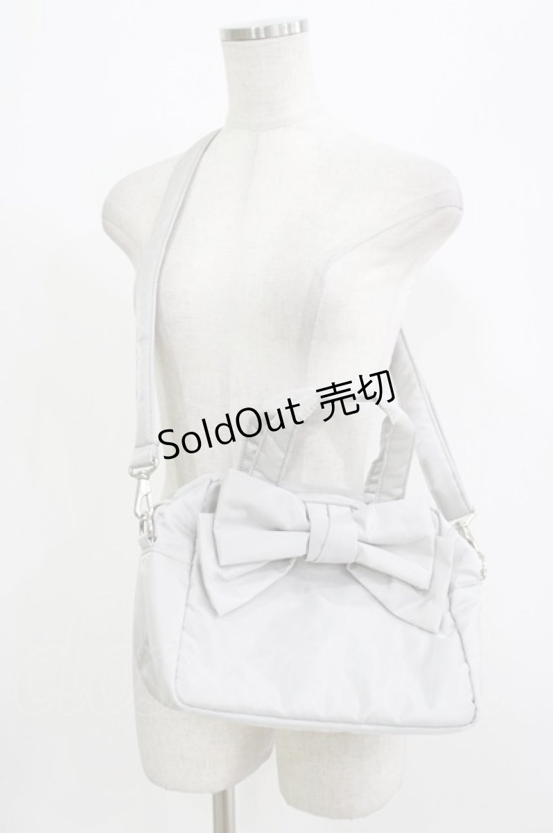 画像1: Jane Marple / Shoulder ribbon bag  シルバーグレー H-26-08-19-1067-JM-BG-AK-ZH (1)