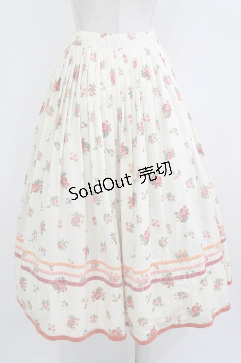画像3: Jane Marple Dans Le Salon / Rosy diary peasant skirt M アイボリー H-26-08-19-1008-JM-SK-AK-ZH (3)