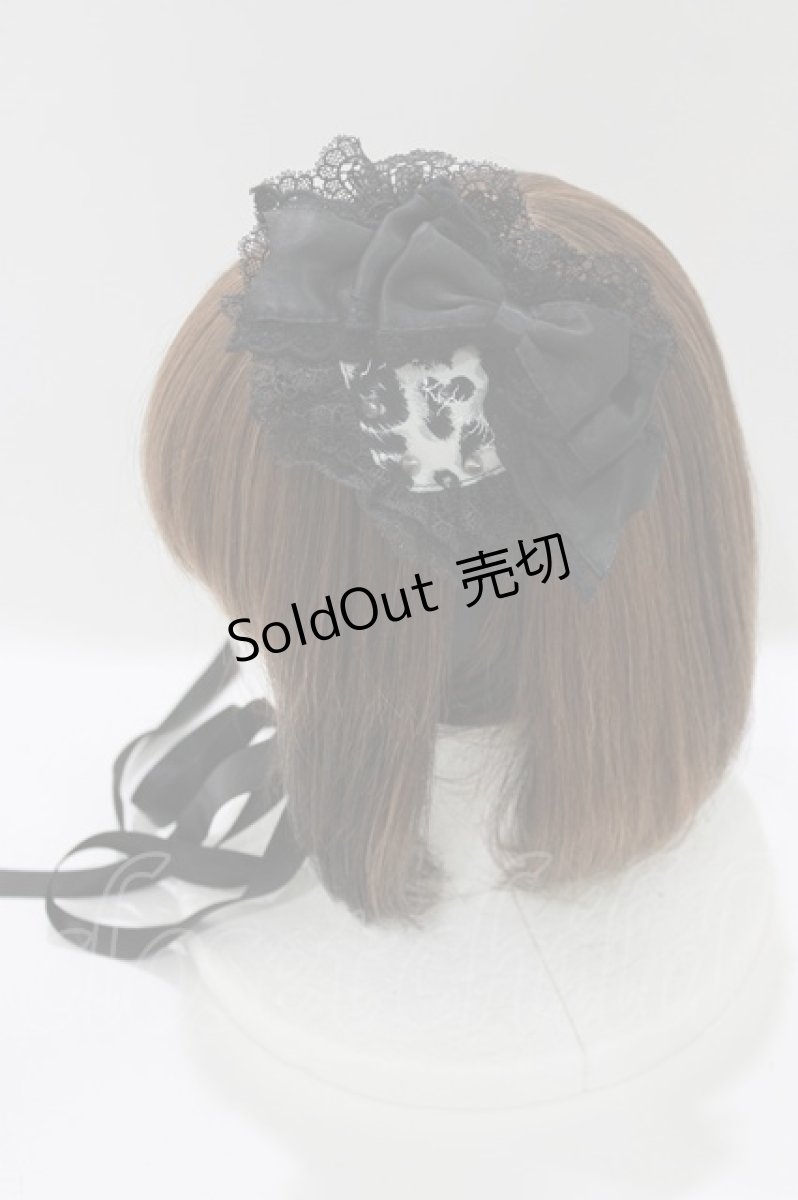 画像2: AVENCHUMU / Love heart's cake head dress  レオパード×黒 H-26-08-19-1072-LO-ZA-AK-ZH (2)