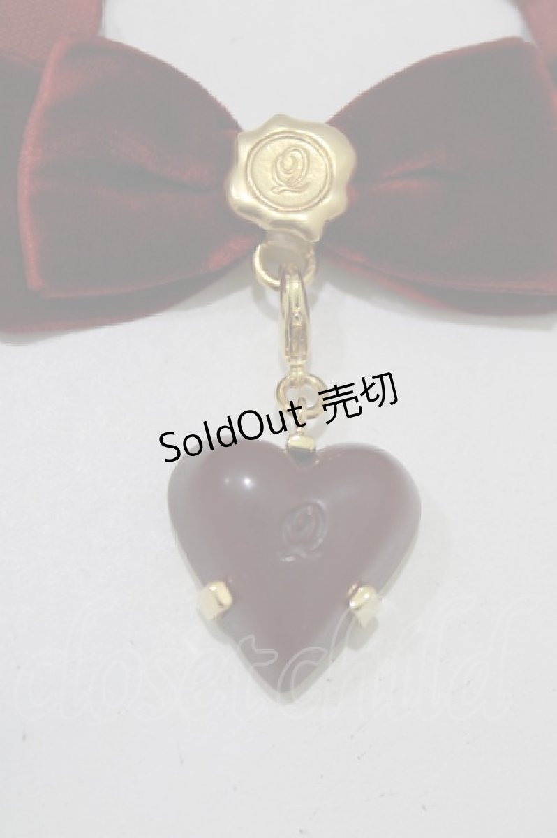 画像2: Q-pot. / エラベルシアワセベルベットブレス＆アムールショコラチャーム  レッド H-26-08-19-1077-QP-AC-AK-ZH (2)