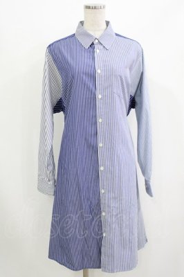 Preview of Stripe Loverシャツワンピース M ブルー