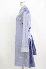 画像2: Jane Marple Dans Le Salon / Stripe Loverシャツワンピース M ブルー H-26-08-19-1011-JM-OP-AK-ZH (2)