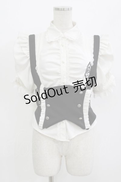 DimMoire / DimMoire学園ブラウス+ジレset M 黒×白 H-26-08-19-1022-PU