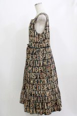 画像2: Jane Marple / Alphabet chromos sleeveless dress M チャコールグレー H-26-08-19-1003-JM-OP-AK-ZH (2)