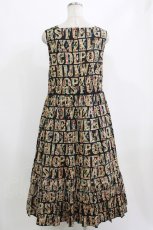 画像3: Jane Marple / Alphabet chromos sleeveless dress M チャコールグレー H-26-08-19-1003-JM-OP-AK-ZH (3)
