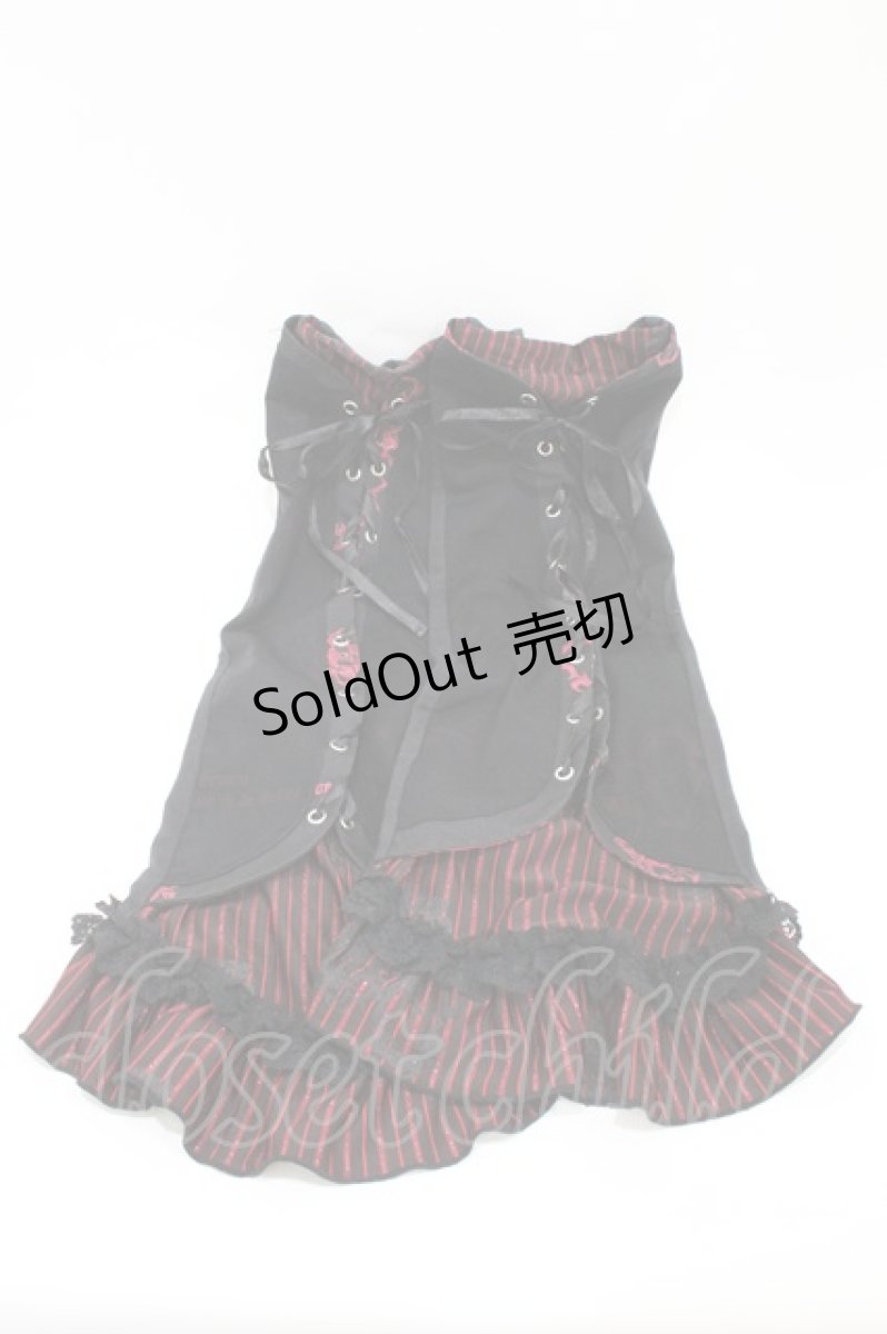 画像5: H jelly / レッグカバー付きプリントスカート  黒×赤 H-26-08-20-032-HN-SK-AK-ZH (5)