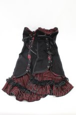 画像5: H jelly / レッグカバー付きプリントスカート  黒×赤 H-26-08-20-032-HN-SK-AK-ZH (5)
