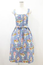 画像1: Jane Marple / Sweet & Coolエプロンドレス M ブルー H-26-08-20-037-JM-OP-AK-ZH (1)